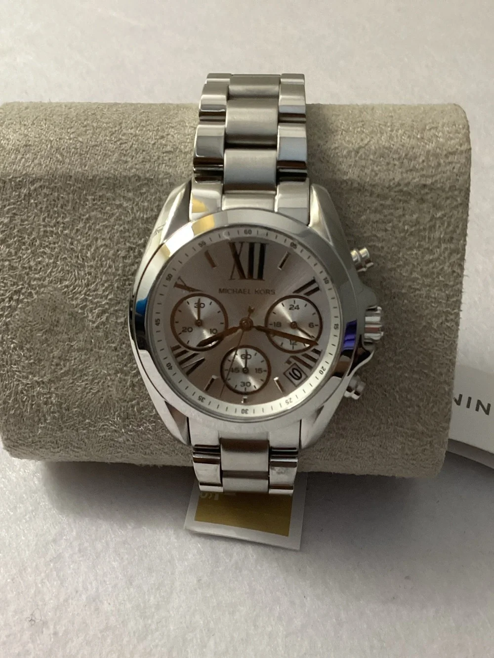 Michael Kors Bradshaw Silver-Tone Stainless Steel Bracelet Watch 36mm